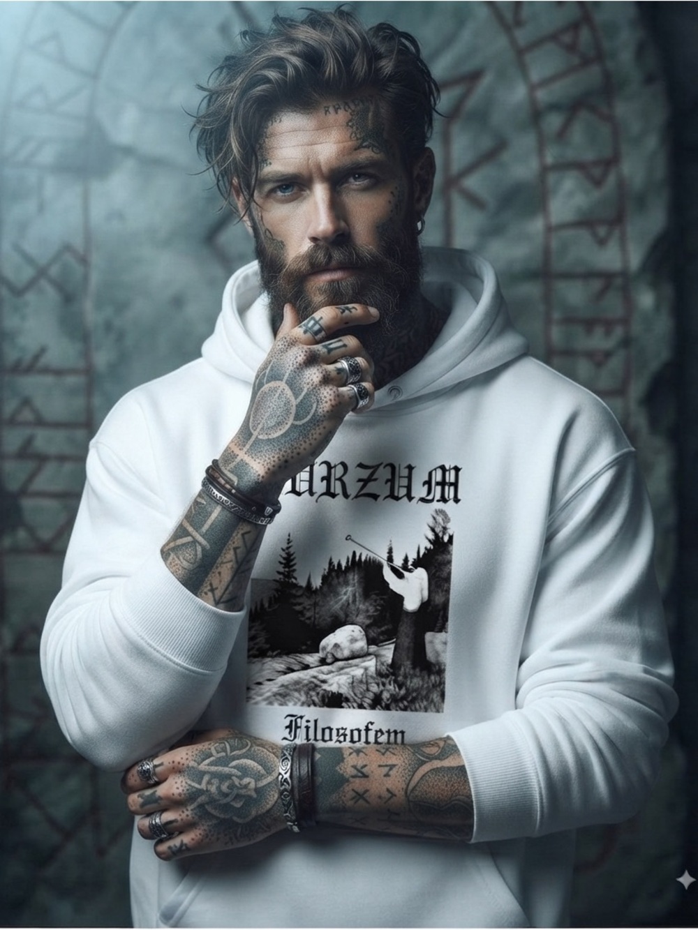 Black Metal Burzum Ambient Hoodies Cotton Streetwear Hooded Pullover Sz S-3XL